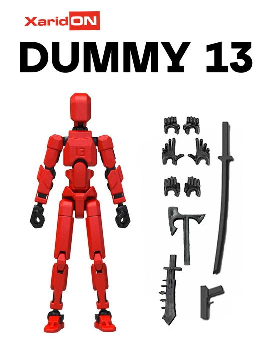 Фигурка-робот XaridON Dummy 13, подвижный конструктор с оружием, сменные руки, 12 цветов