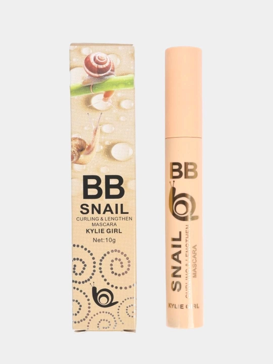 BB Snail Mascara Kylie Girl – Kiprik Uzaytiruvchi va Hajm Beruvchi Tush, Qora, 10 g