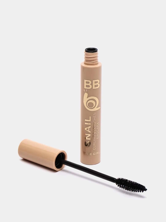BB Snail Mascara Kylie Girl – Kiprik Uzaytiruvchi va Hajm Beruvchi Tush, Qora, 10 g