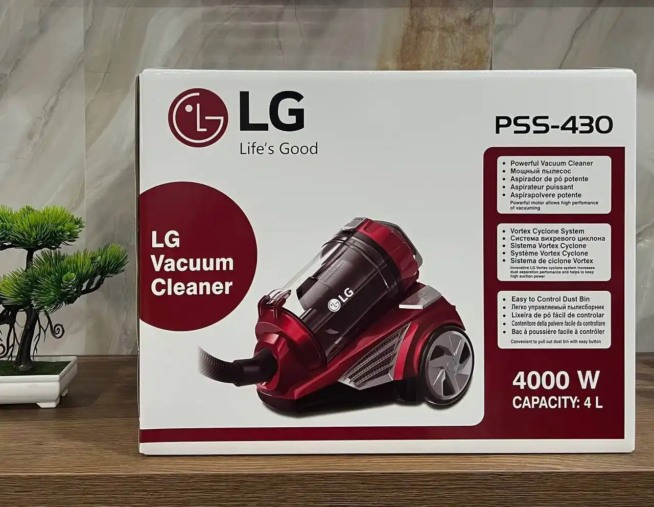 Пылесос LG Vacuum Cleaner PSS-430 мощность 4000 Вт размер 4 литра, HEPA фильтр