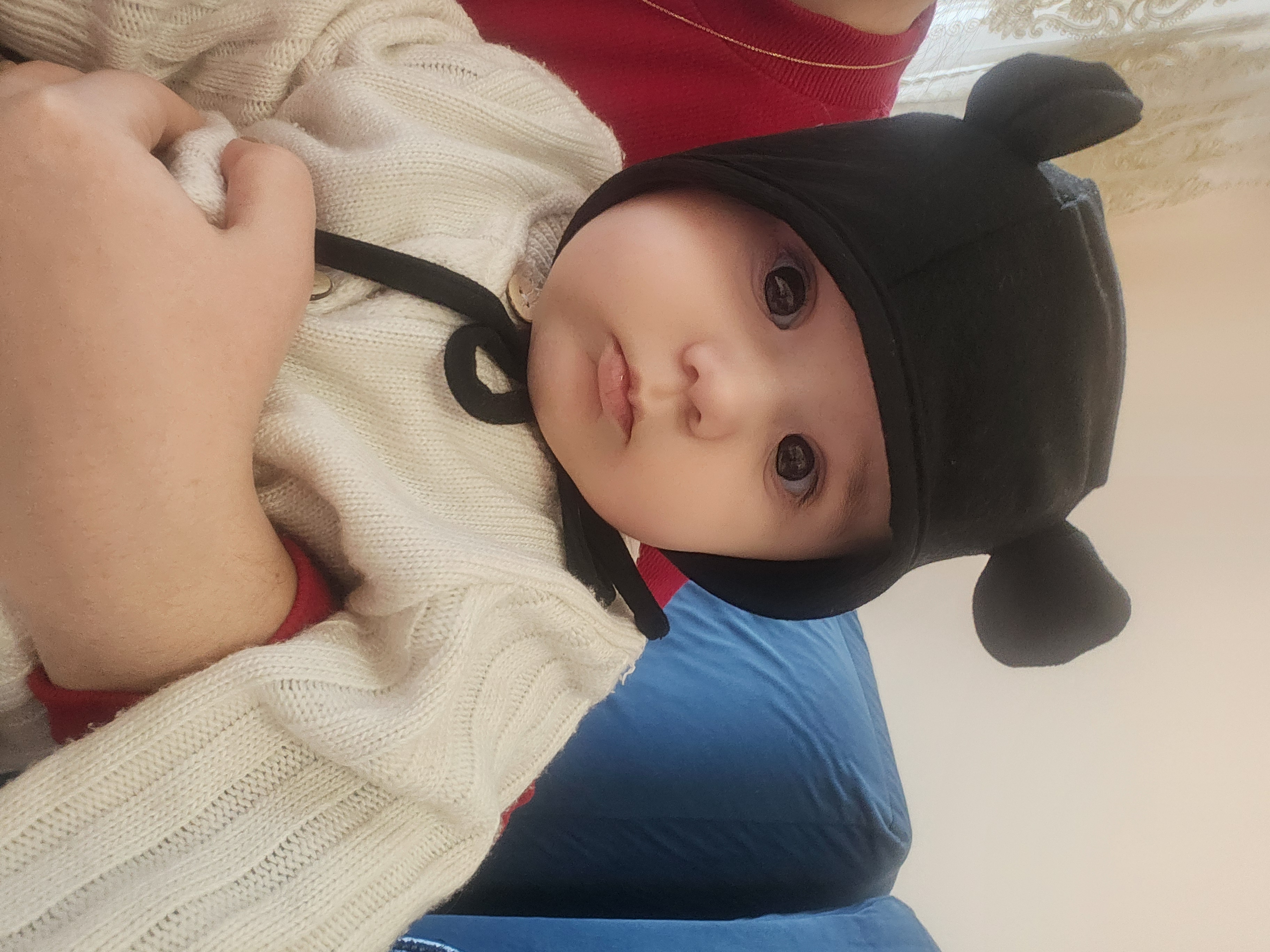 Chaqaloqlar va bir yoshga bo‘lgan bolalar uchun quloqli shapka sof paxtadan tayyorlangan
