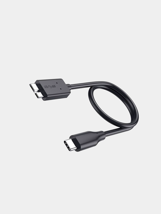 USB-C Type-C dan Micro-B ga USB 3.0 tez zaryadlovchi qattiq disk kabeli 0,3m