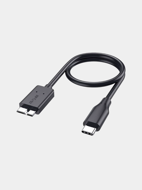 Кабель для жестких дисков Sounce USB C Type C — Micro-B USB 3.0, быстрая зарядка 0.3м - 