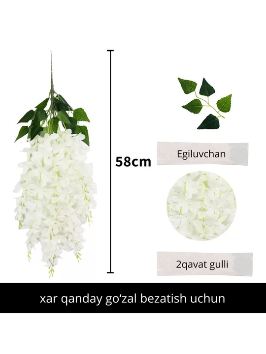Suniy gullar dekor va interyer gullar osilchoq gullar manzaraliy gullar