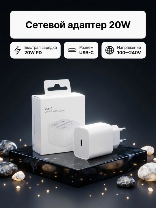 Apple iPhone USB-C 20W Power Adapter PD - 
