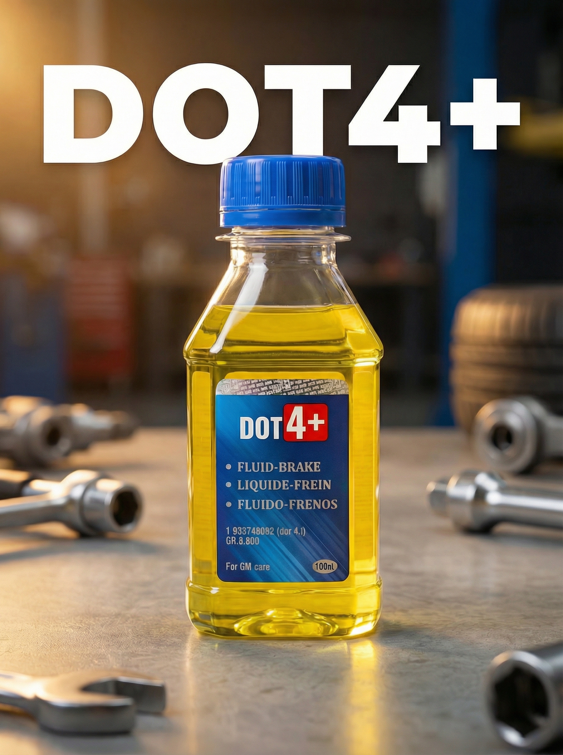 Жидкость Тормозная DOT 4+ для автомобилей GM, Jetour, Chevrolet, BYD, 100 мл - 
