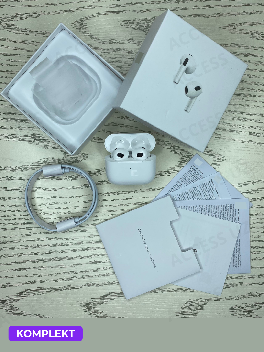 Simsiz Bluetooth quloqchinlar Pods 3, sensorli naushnik, mikrofonli