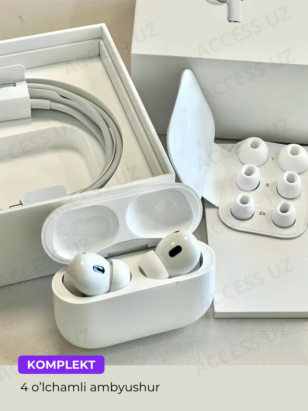 Simsiz quloqchinlar Pods Pro 2, Bluetooth, shovqinni pasaytiruvchi naushnik, mikrofonli