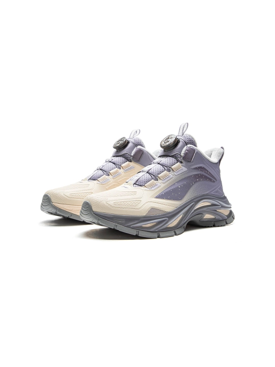 Детские зимние кроссовки Li-Ning YKCV168 утепленные с быстрой шнуровкой Warm Shell