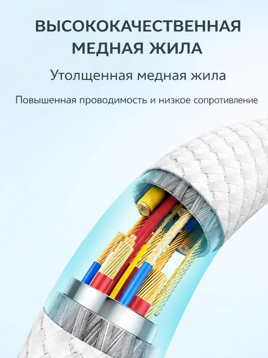 BWOO Type-C to Type-C kabel 65/240W, 1m, tezkor zaryadlash va ma’lumot uzatish