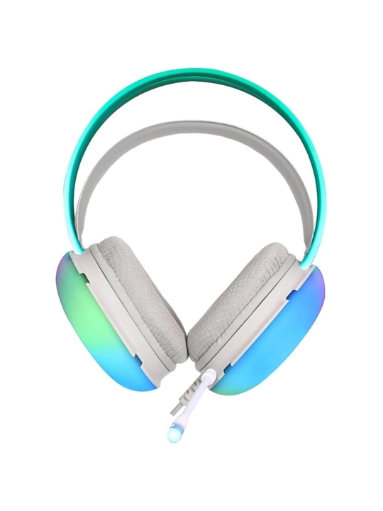 RGB yoritgichi o'yin quloqchinlari, mikrofonli, PC / PS / noutbuk uchun