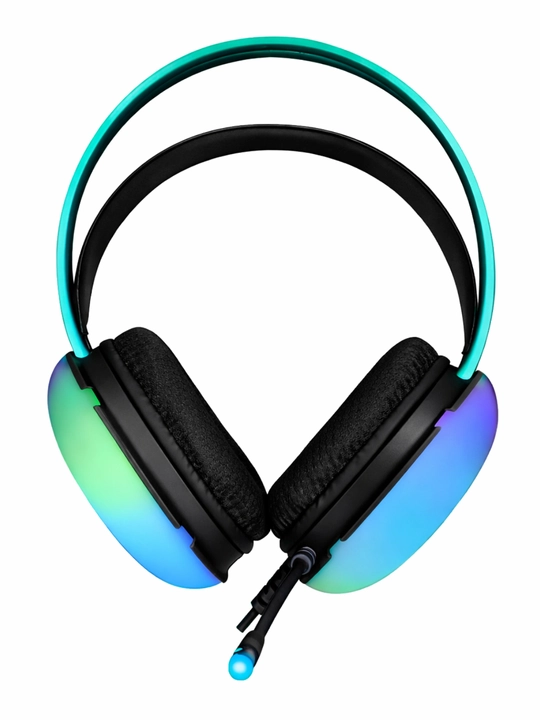 Игровые наушники с RGB-подсветкой и микрофоном, для ПК / PS / ноутбука
