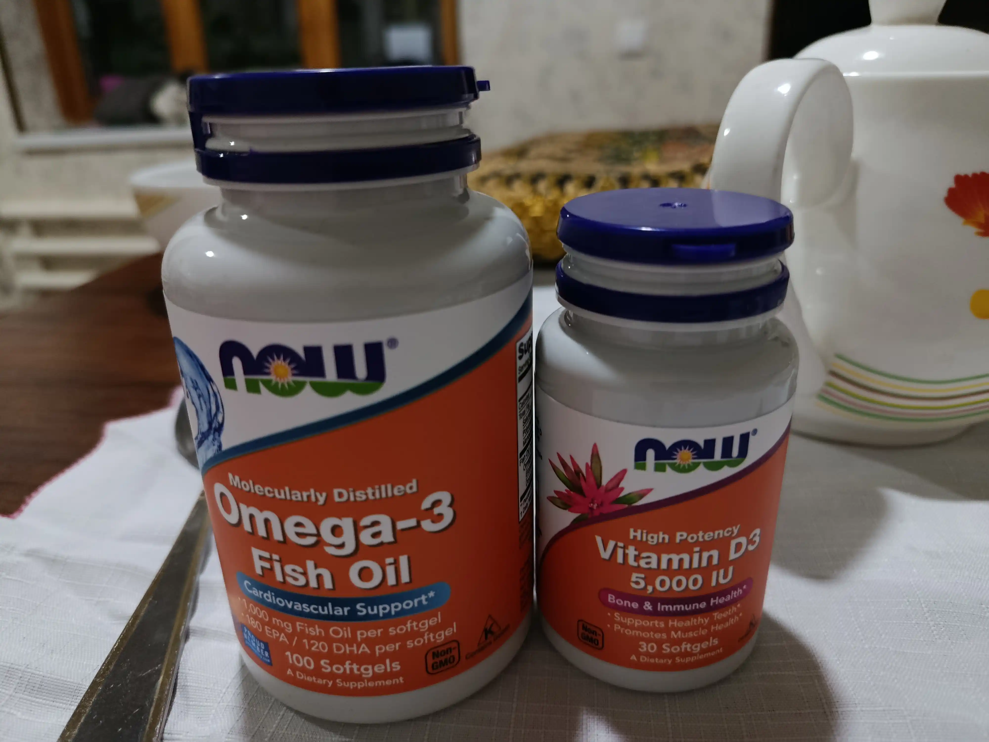 Baliq yog'i Now Foods, Omega-3, Fish Oil, 1000 mg, 100 kapsula