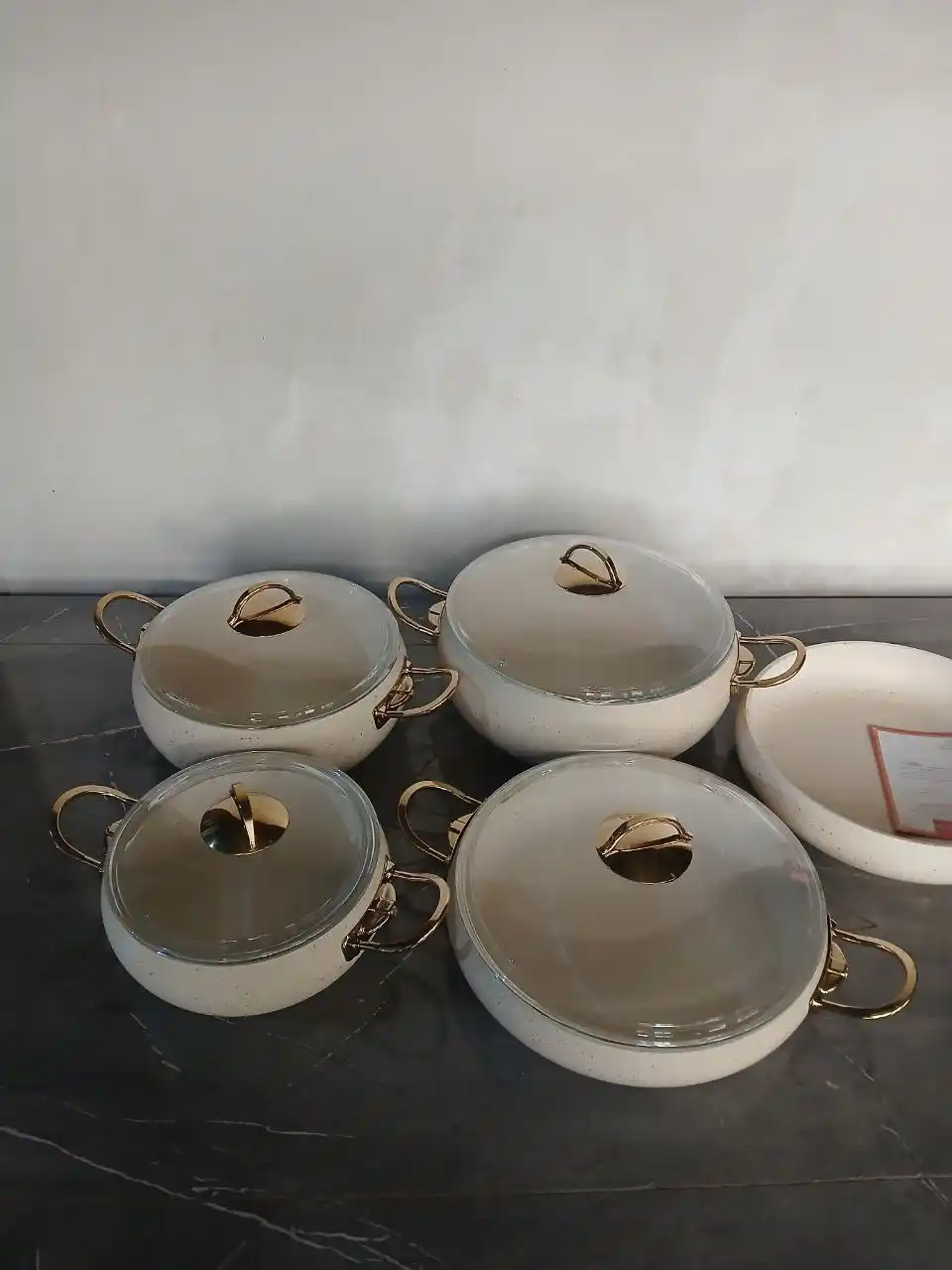 Кастрюля-жаровня O.M.S 3024 Granit Ultra 9 предметов 2.5/2.8/3.5/4.5/6.5L