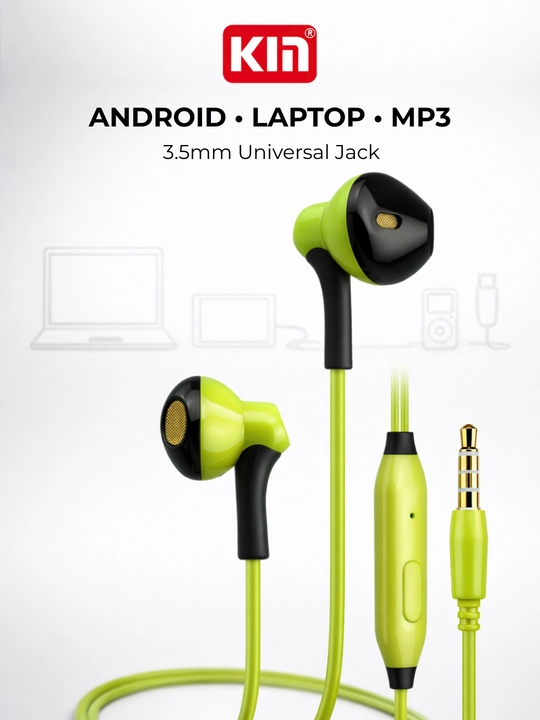 Quloqchin KIN K38 simli, mikrofonli, 3.5 mm, 1.3 m kabel