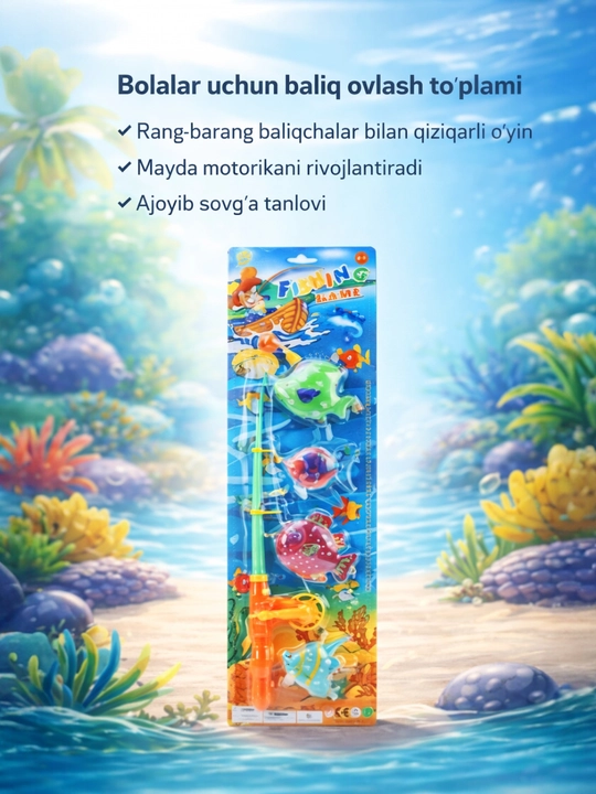555-6, Magnitli Baliq ovlash uchun bolalar o'yin to'plami - 