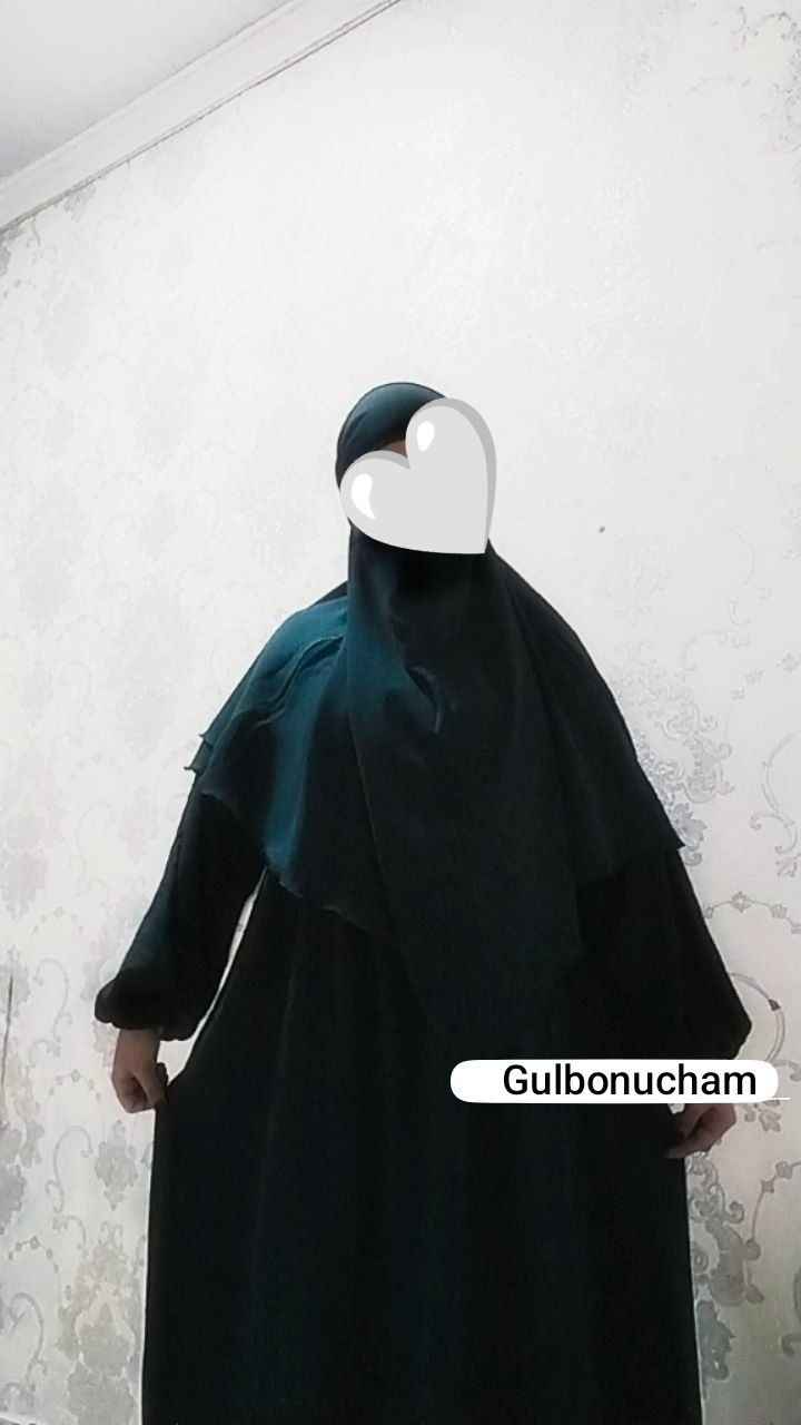 Abaya, ximar, hijobli ko'ylak + himar, umra ziyorati uchun, o'lcham oversayz 42-52