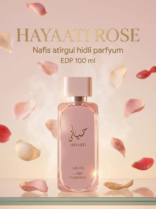 Hayaati Rose, 100 мл – женский парфюм с утончённым ароматом розы - 