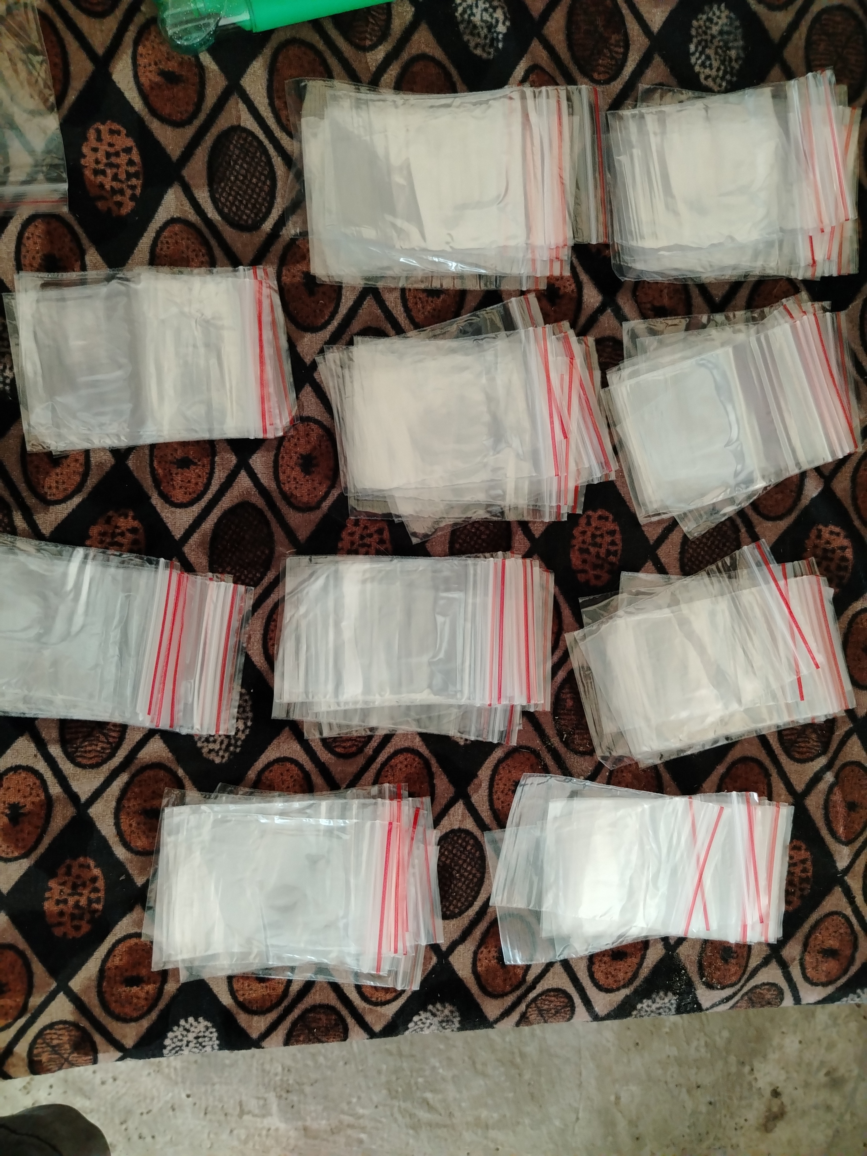 Zamokli paketlar Zip-lock, 100 dona