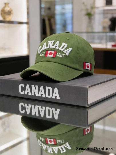 Canada unisex кепка – для мужчин и женщин, 100% хлопок и джинса, весна-лето — MAKTAAB-POLO27-ЗЕЛЕН