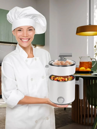 Мультифункциональная электрическая кастрюля Sonifer SF-1505, 600 Вт — BETOVOY-SF1505SONIFER17-БЕЛЫЙ