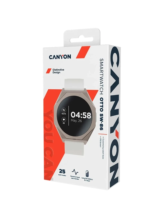 Смарт часы Canyon CNS-SW86SS Silver/White