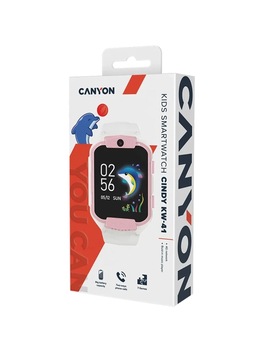 Смарт часы Canyon CNE-KW41WP KIDS Pink