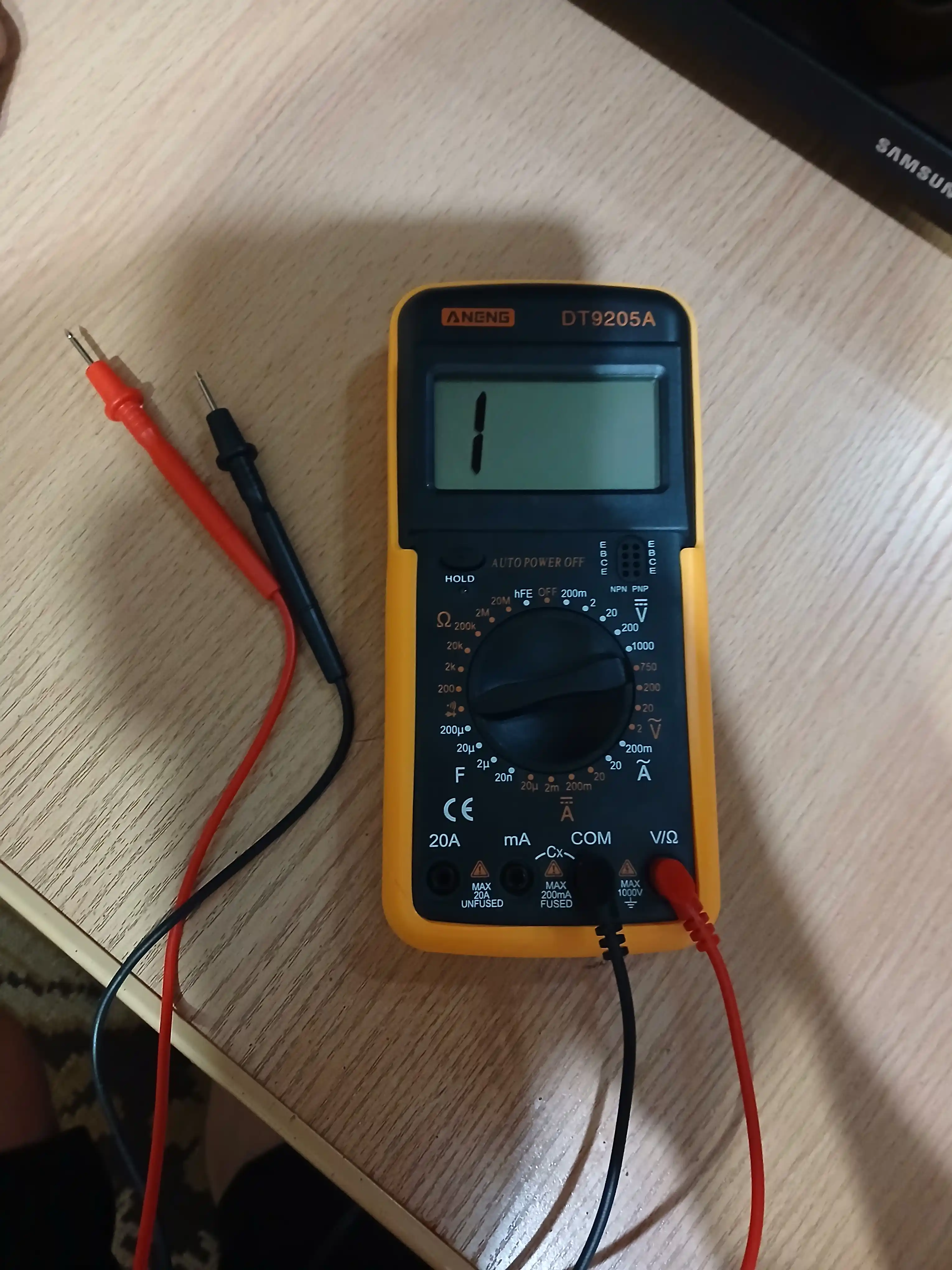 Multimetr DT-9205A ko'p funktsiyali raqamli multimetri, professional tester, LCD displey