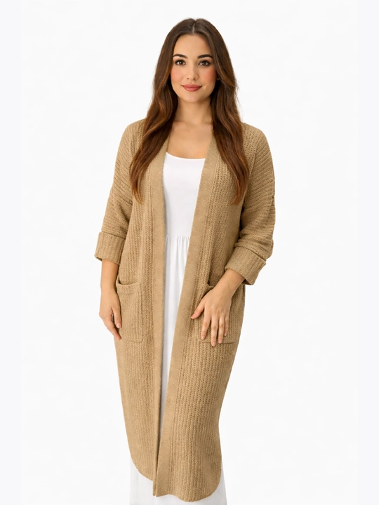 Ayollar kardigani, Oversize, to‘qilgan poncho, ayollar uzun kardigani, 48 -56