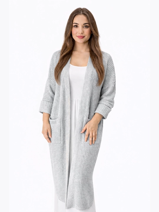 Ayollar kardigani, Oversize, to‘qilgan poncho, ayollar uzun kardigani, 48 -56