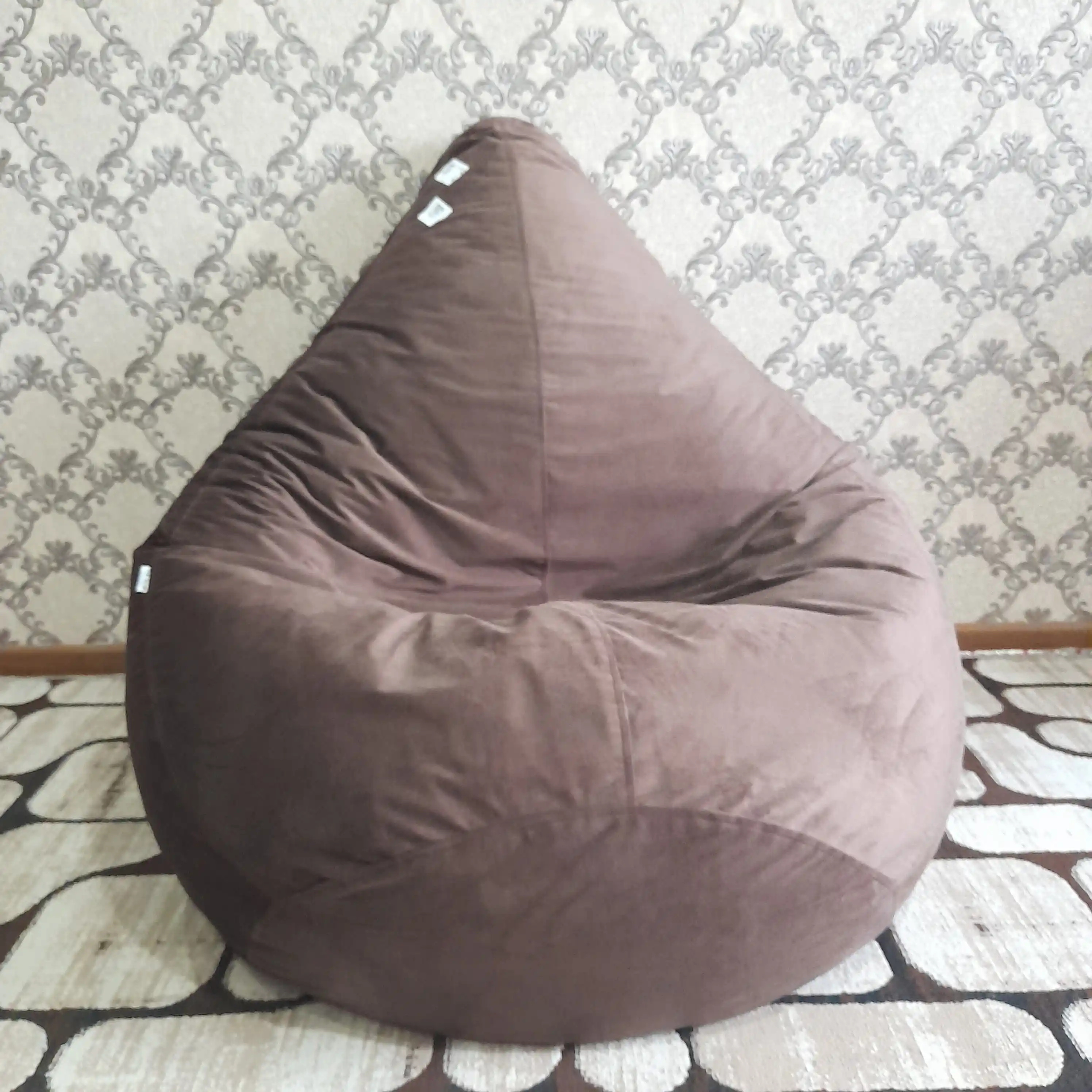 The NOM binbegi - 4XL, yumshoq o'rindiq, beanbag, nok shaklidagi qop KDF velyur