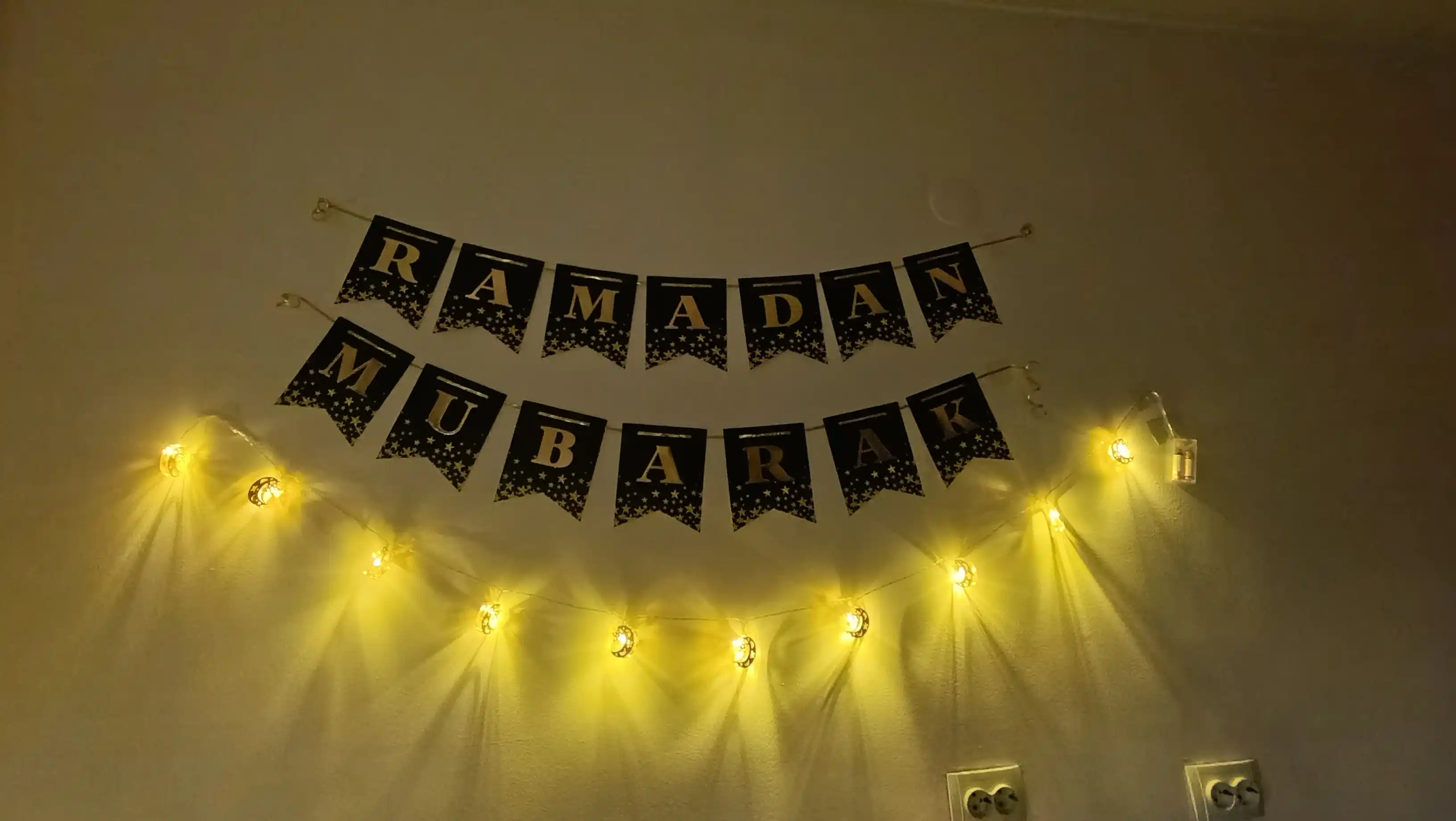 Ramazon, EID, RAMADAN MUBORAK uchun LED chambar, Ramazon bezagi