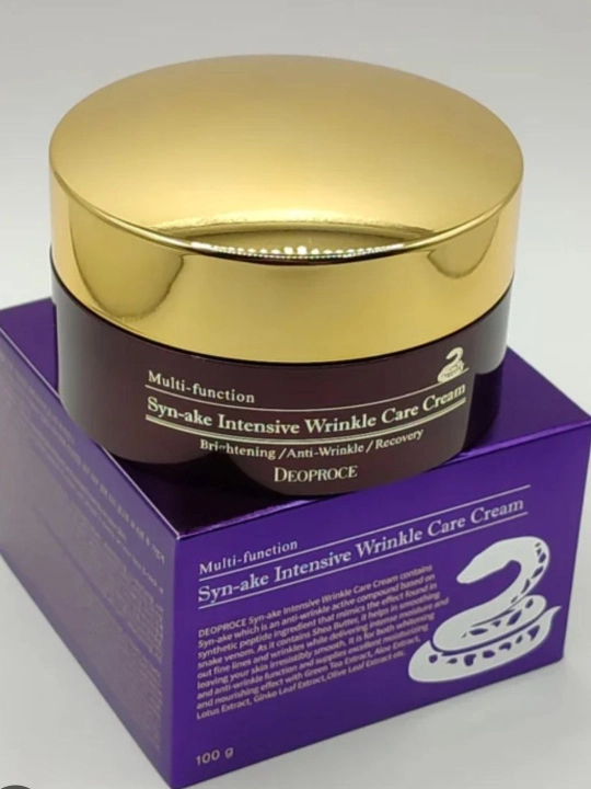 Крем для лица,с пептидом змеиного яда Deoproce Syn-ake Intensive Wrinkle Care Cream, 100 гр