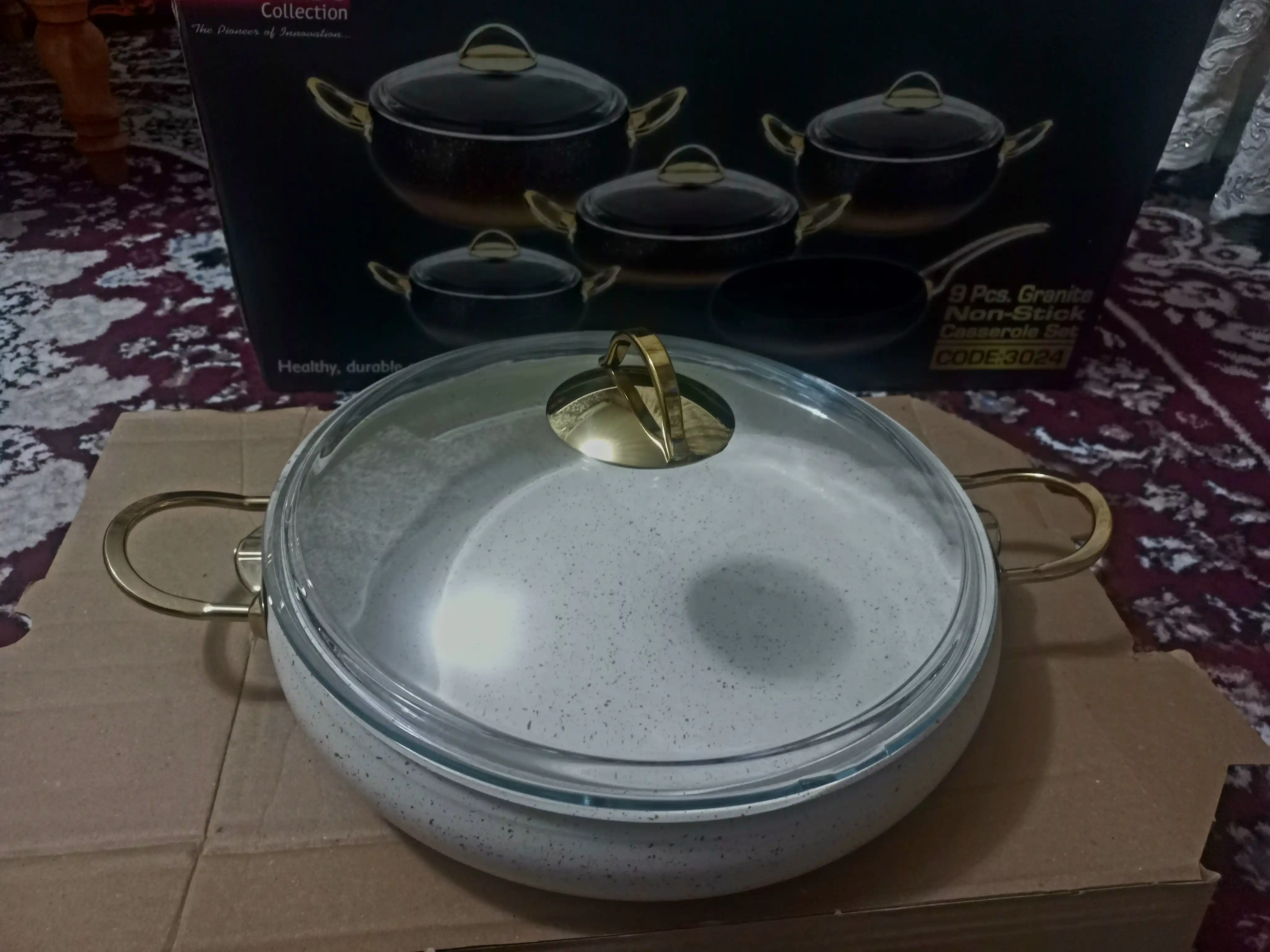 Кастрюля-жаровня O.M.S 3024 Granit Ultra 9 предметов 2.5/2.8/3.5/4.5/6.5L