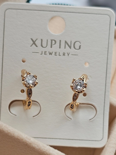 Золотого цвета серьги для женщин, бижутерия, Xuping — LESHOES-XUP002-ЛИМОН