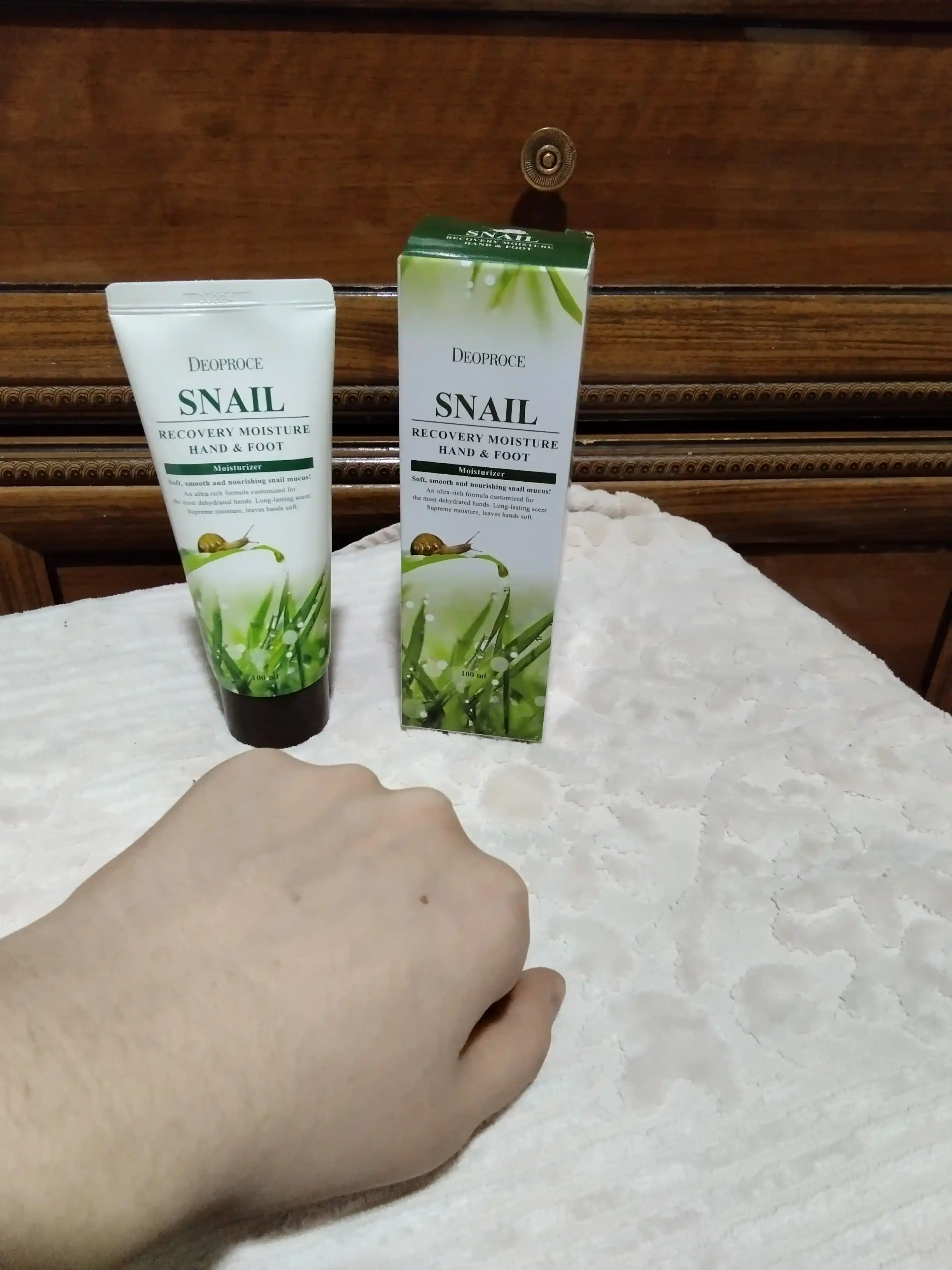 Snail Recovery Moisture - Корейский крем для рук и ног с муцином улитки