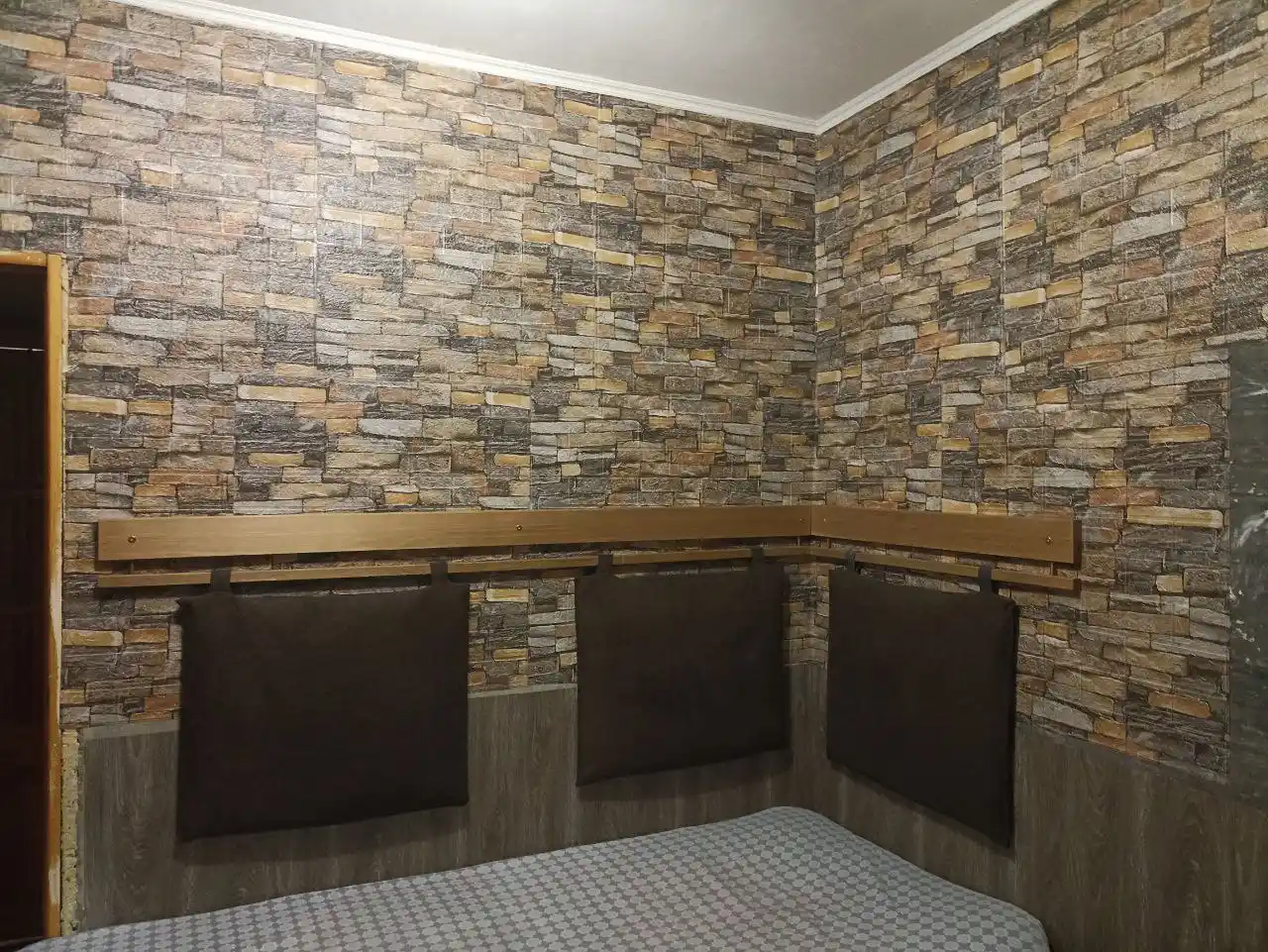 Devor uchun varaqli panellar, o‘z-o‘ziga yopishuvchi, plitka uslubida 3D oboy
