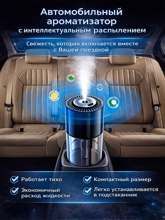 Аромадиффузор для авто (3 режима)
