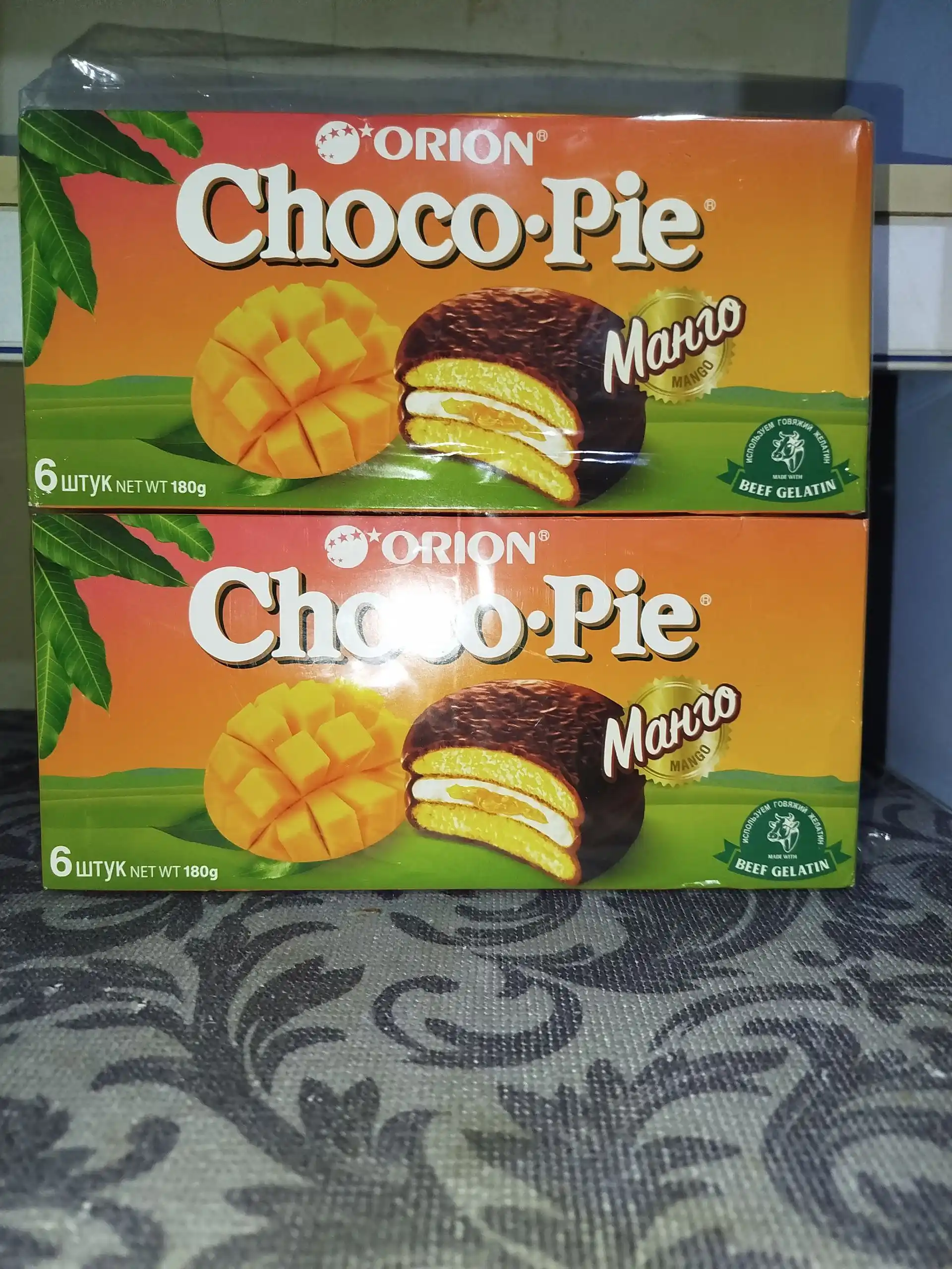 Choco-Pie Mango pirojnasi, 6 dona × 180 g × 2 qadoq