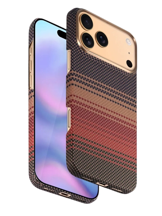 IPhone modellari uchun premium karbon g‘ilof, 13, 14, 15, 16, 17 Pro, Pro Max - 