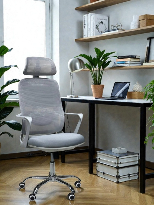 Uy va ofis uchun setkali kompyuter kreslosi, tebranish mexanizmi va balandligi sozlanadiga