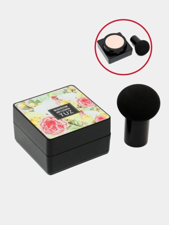 TUZ Mushroom Air Cushion Tonal Krem Spongeli To‘plam