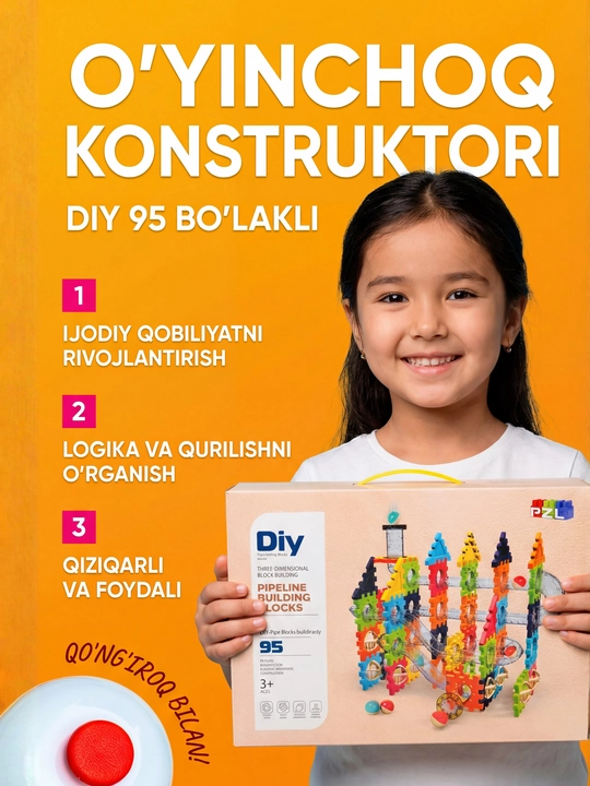 Bolalar uchun DIY sharli konstruktor labirint o‘yin to‘plami
