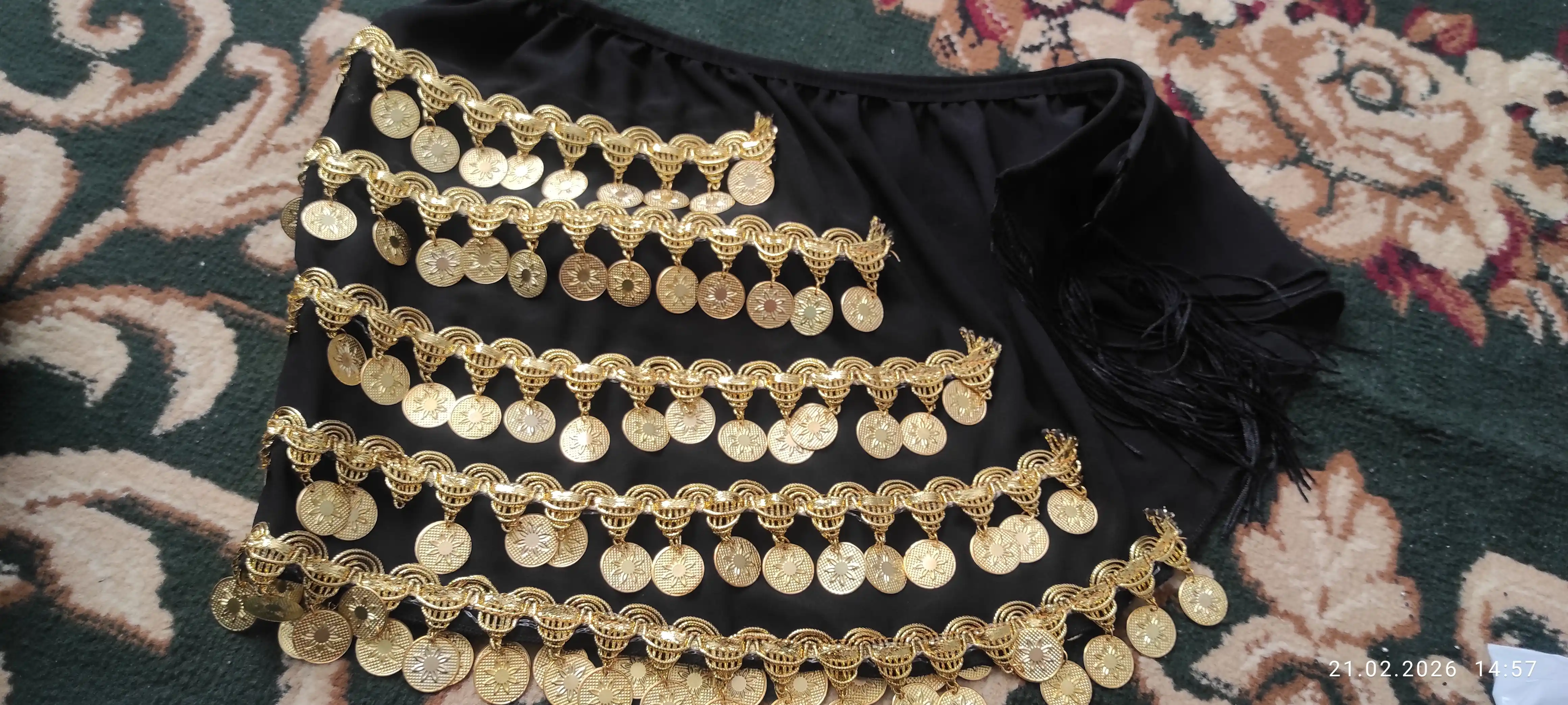 Tangachali arabskiy bel ro‘mol, belly dance uchun raqs aksessuari