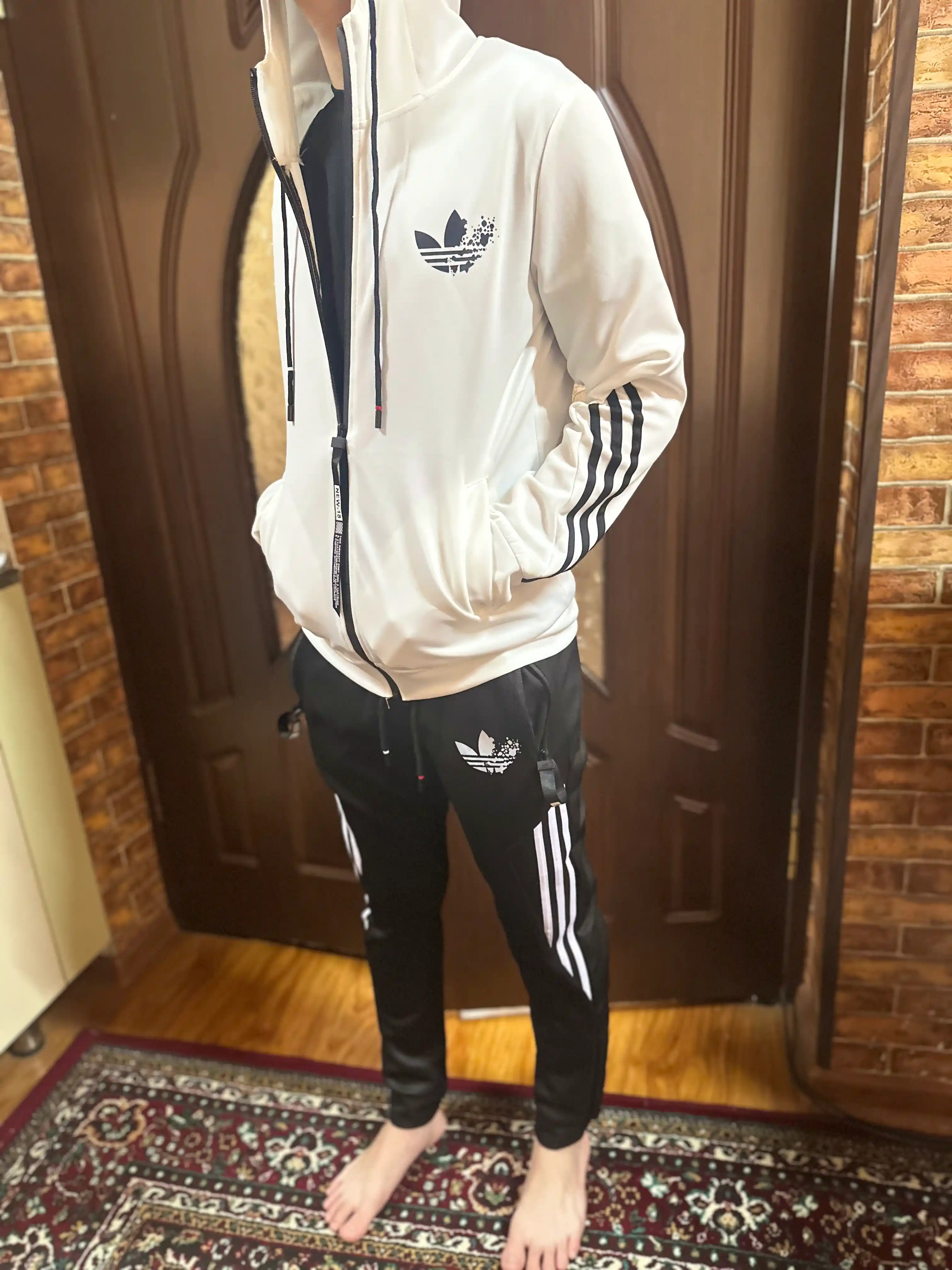 Erkaklar sport kostyumi, ikki qismli, S-3XL o'lchamlari