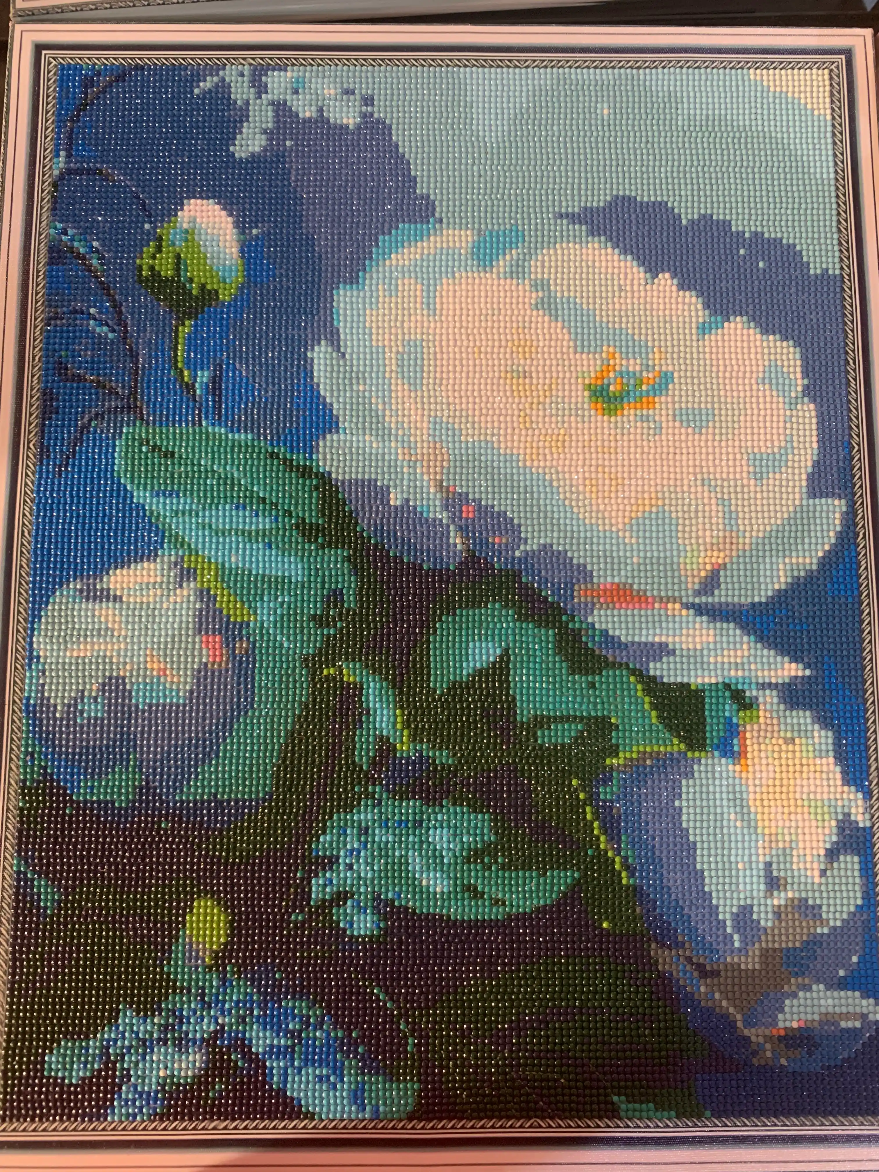 Olmosli mozaika, Almaznaya mazayka, "PEYZAJ" mavzusida, ramkaga tortilgan, 40*50 sm