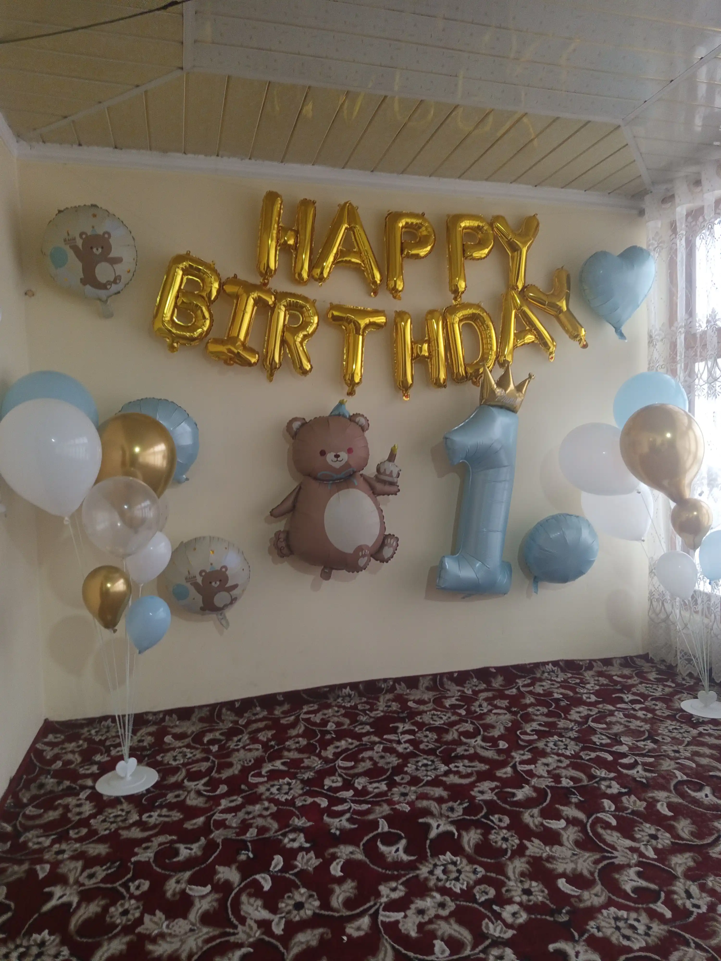 Воздушные шары, набор многоразовых шаров на 1 год, для праздников, дней рождений