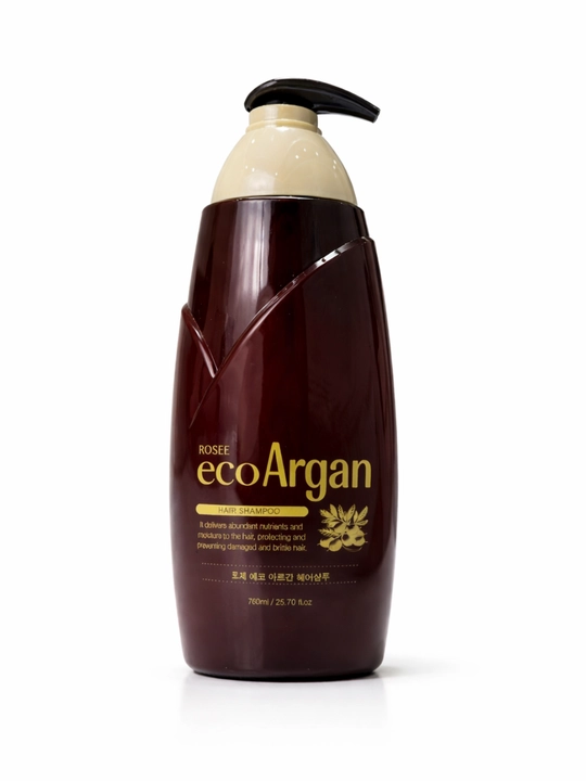 Eco Argan va Qora Sarimsoqli Shampun 760 ml, Soch uchun Oziqlantiruvchi va Mustahkamlovchi