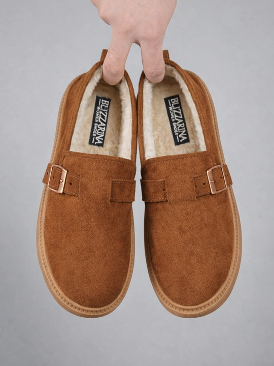 Зимние женские мокасины, теплые, из замши и меха, 36-41 - 