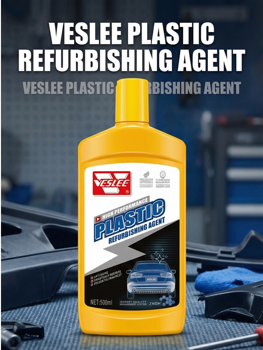 Восстановитель пластика Veslee Plastic Refurbishing Agent, полироль для авто, 500 мл - 